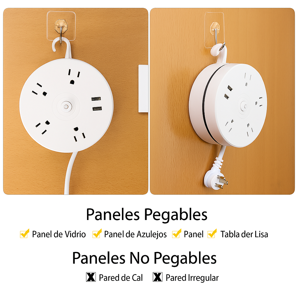 Miniatura 4 de Extensión Eléctrica Redonda Multitoma 6p